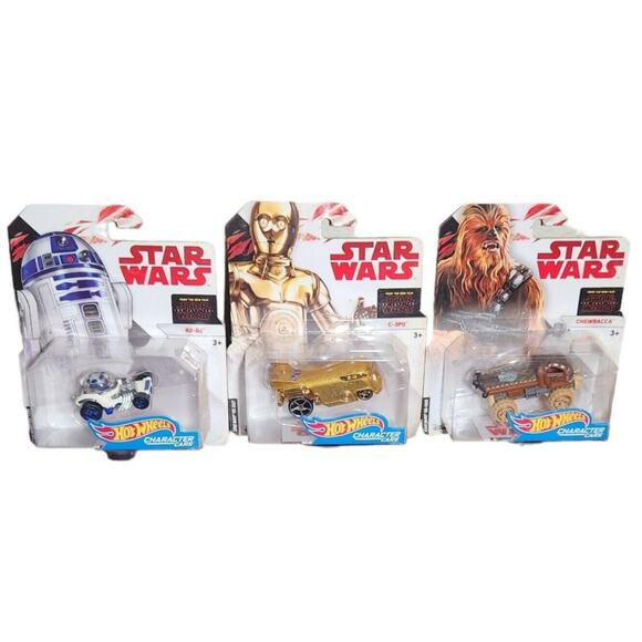 Hot Wheels Star Wars Character Cars Lot Of 3 New Sealed (2017) - Picture 1 of 5